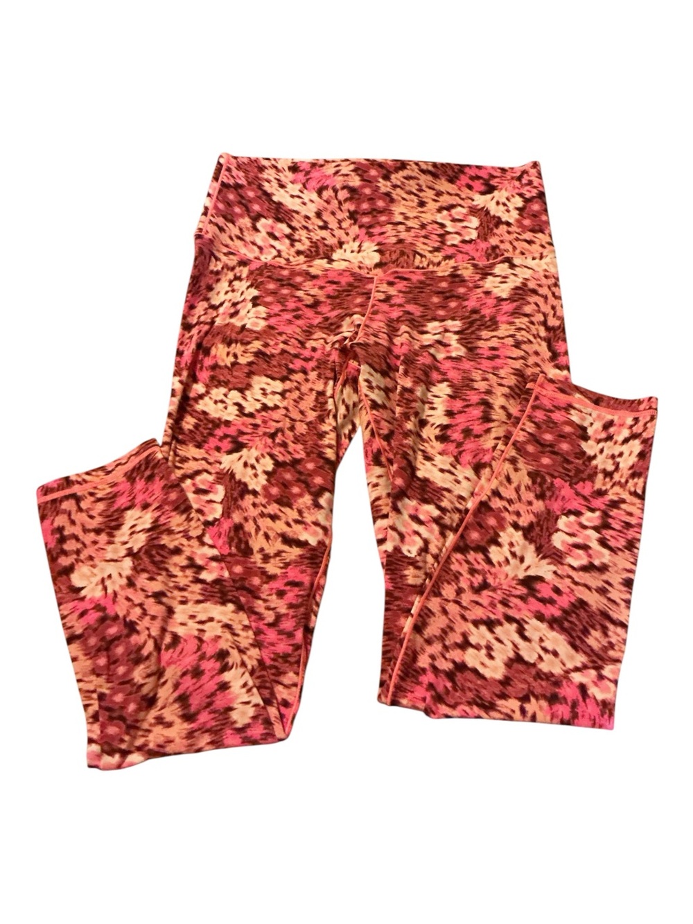 aerie Pink and Brown Patterned Kids Leggings